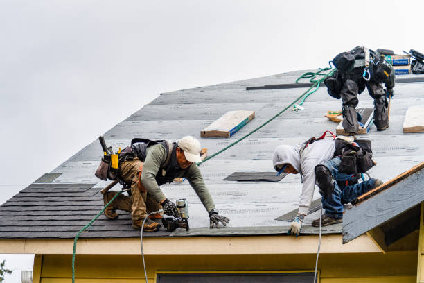 Professional Gutter Installation technician working in Harrison, TN